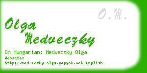 olga medveczky business card